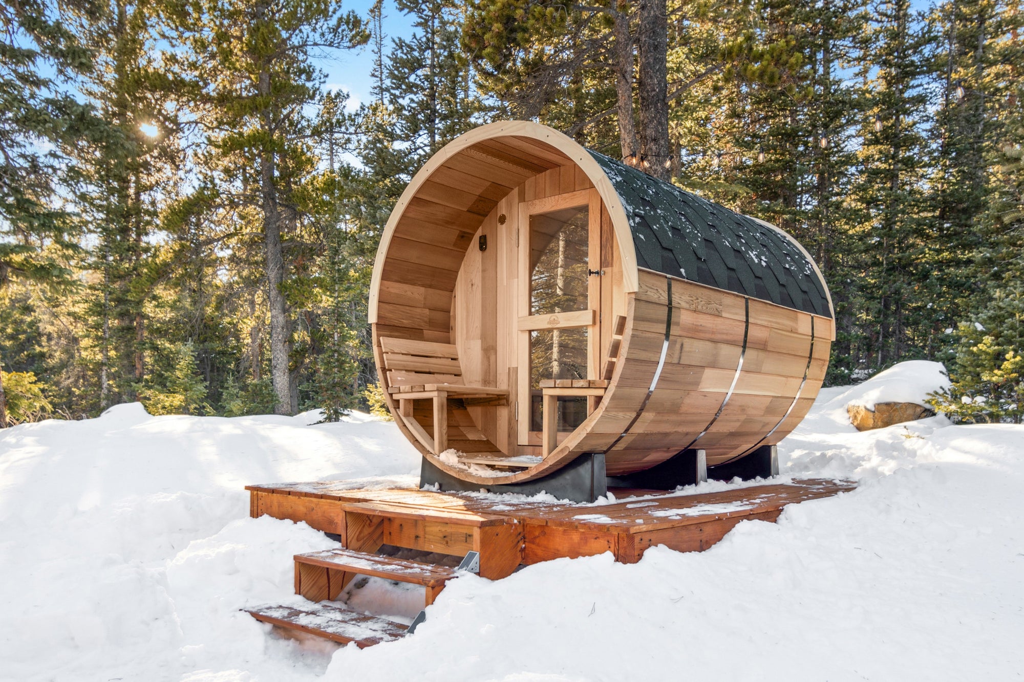 Sweet Outdoor Barrel Sauna
